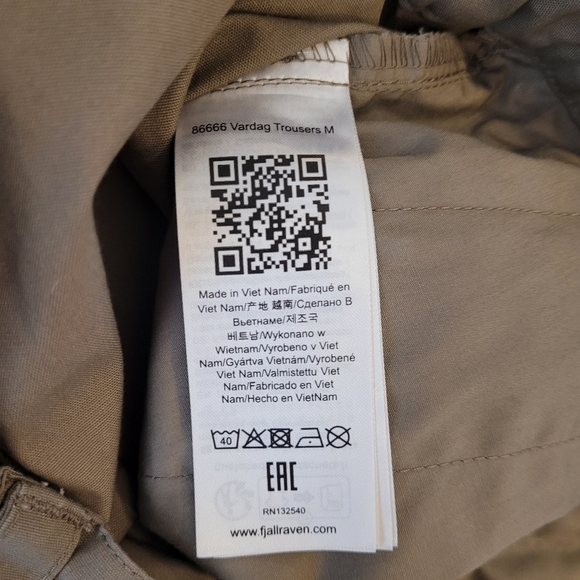 Fjallraven Vardag Trousers Men's Size 36 Suede Brown Outdoors Hiking Biking Pant - Picture 8 of 10